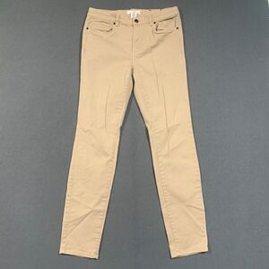 H&M L.O.G.G. Skinny Chino Pants Women Size 10 Tan Beige Stretch Casual Basic